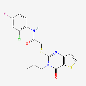 N-(2-chloro-4-fluorophenyl)-2-[(4-oxo-3-propyl-3,4-dihydrothieno[3,2-d]pyrimidin-2-yl)sulfanyl]acetamide