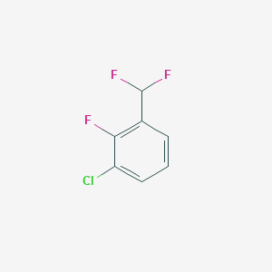 molecular formula C7H4ClF3 B2593934 1-Chloro-3-(difluoromethyl)-2-fluorobenzene CAS No. 1214333-71-7