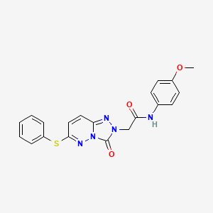 molecular formula C20H17N5O3S B2593936 N-(4-甲氧基苯基)-2-[3-氧代-6-(苯硫基)[1,2,4]三唑并[4,3-b]哒嗪-2(3H)-基]乙酰胺 CAS No. 1251632-23-1