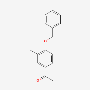 molecular formula C16H16O2 B2593939 乙酮，1-[3-甲基-4-(苯甲氧基)苯基]- CAS No. 56443-69-7