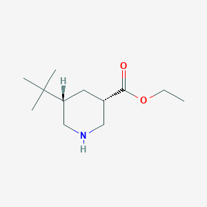 molecular formula C12H23NO2 B2593940 Ethyl (3S,5S)-5-tert-butylpiperidine-3-carboxylate CAS No. 2287249-59-4