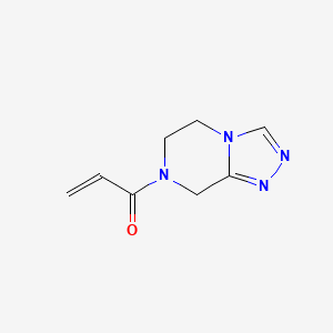 molecular formula C8H10N4O B2593948 1-(6,8-dihydro-5H-[1,2,4]triazolo[4,3-a]pyrazin-7-yl)prop-2-en-1-one CAS No. 1342880-53-8