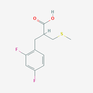 2-[(2,4-Difluorophenyl)methyl]-3-methylsulfanylpropanoic acid