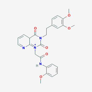 molecular formula C26H26N4O6 B2593959 2-[3-[2-(3,4-dimethoxyphenyl)ethyl]-2,4-dioxo-4aH-pyrido[2,3-d]pyrimidin-1-ium-1-yl]-N-(2-methoxyphenyl)acetamide CAS No. 902920-76-7