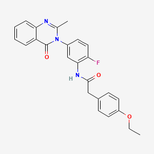 2-(4-ethoxyphenyl)-N-(2-fluoro-5-(2-methyl-4-oxoquinazolin-3(4H)-yl)phenyl)acetamide