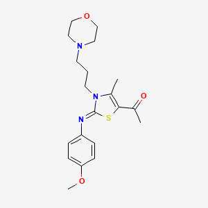 1-[2-(4-Methoxyphenyl)imino-4-methyl-3-(3-morpholin-4-ylpropyl)-1,3-thiazol-5-yl]ethanone