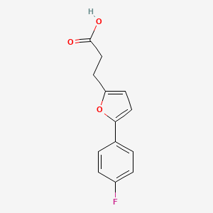 molecular formula C13H11FO3 B2593976 3-[5-(4-Fluoro-phenyl)-furan-2-yl]-propionic acid CAS No. 23589-03-9