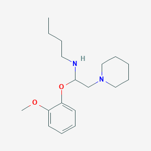 molecular formula C18H30N2O2 B259398 N-butyl-N-[1-(2-methoxyphenoxy)-2-(1-piperidinyl)ethyl]amine 