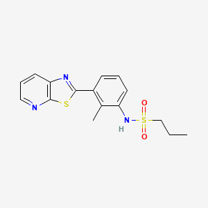 molecular formula C16H17N3O2S2 B2593991 N-(2-甲基-3-(噻唑并[5,4-b]吡啶-2-基)苯基)丙烷-1-磺酰胺 CAS No. 912624-97-6
