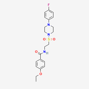 molecular formula C21H26FN3O4S B2593993 4-ethoxy-N-(2-((4-(4-fluorophenyl)piperazin-1-yl)sulfonyl)ethyl)benzamide CAS No. 897618-63-2