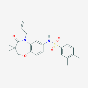 N-(5-allyl-3,3-dimethyl-4-oxo-2,3,4,5-tetrahydrobenzo[b][1,4]oxazepin-7-yl)-3,4-dimethylbenzenesulfonamide