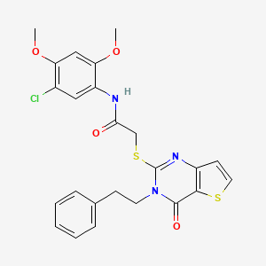 N-(5-chloro-2,4-dimethoxyphenyl)-2-((4-oxo-3-phenethyl-3,4-dihydrothieno[3,2-d]pyrimidin-2-yl)thio)acetamide