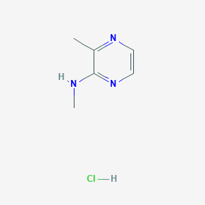 molecular formula C6H10ClN3 B2594007 N,3-二甲基吡嗪-2-胺盐酸盐 CAS No. 1081759-44-5