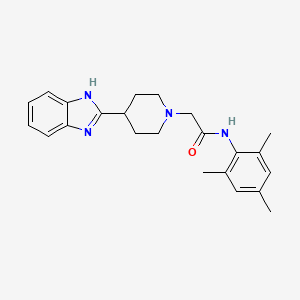 molecular formula C23H28N4O B2594008 2-(4-(1H-苯并[d]咪唑-2-基)哌啶-1-基)-N-间苯甲酰胺 CAS No. 887214-60-0