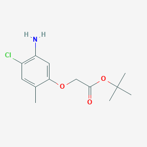 molecular formula C13H18ClNO3 B2594015 Tert-butyl 2-(5-amino-4-chloro-2-methylphenoxy)acetate CAS No. 2248386-67-4