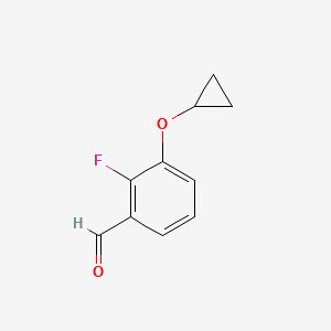 molecular formula C10H9FO2 B2594022 3-环丙氧基-2-氟苯甲醛 CAS No. 1243385-03-6