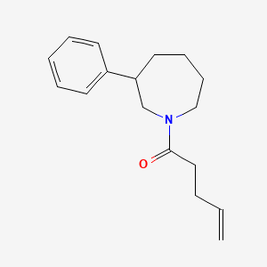 molecular formula C17H23NO B2594025 1-(3-Phenylazepan-1-yl)pent-4-en-1-one CAS No. 1705811-85-3