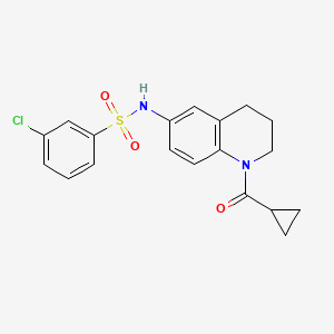 3-chloro-N-[1-(cyclopropanecarbonyl)-3,4-dihydro-2H-quinolin-6-yl]benzenesulfonamide