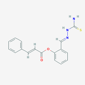 molecular formula C17H15N3O2S B2594030 2-((E)-(2-氨基甲酰硫代腙)甲基)苯基肉桂酸酯 CAS No. 326882-66-0