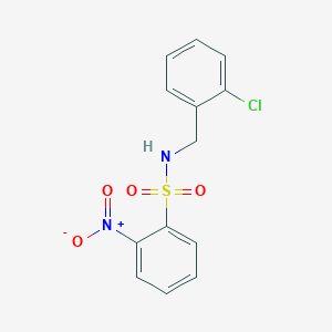molecular formula C13H11ClN2O4S B2594036 N-(2-chlorobenzyl)-2-nitrobenzenesulfonamide CAS No. 424816-66-0