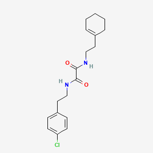 molecular formula C18H23ClN2O2 B2594039 N'-[2-(4-chlorophenyl)ethyl]-N-[2-(cyclohexen-1-yl)ethyl]oxamide CAS No. 340980-96-3