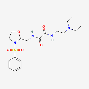N1-(2-(diethylamino)ethyl)-N2-((3-(phenylsulfonyl)oxazolidin-2-yl)methyl)oxalamide