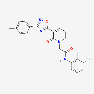 molecular formula C23H19ClN4O3 B2594045 N-(3-chloro-2-methylphenyl)-2-[3-[3-(4-methylphenyl)-1,2,4-oxadiazol-5-yl]-2-oxopyridin-1(2H)-yl]acetamide CAS No. 1105227-38-0