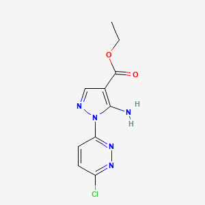 molecular formula C10H10ClN5O2 B2594053 ethyl 5-amino-1-(6-chloropyridazin-3-yl)-1H-pyrazole-4-carboxylate CAS No. 69720-12-3