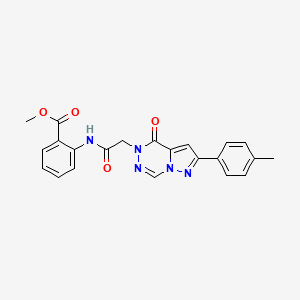 Methyl 2-(2-(oxo-8-(p-tolyl)pyrazolo[1,5-d][1,2,4]triazin-1-yl)acetamido)benzoate