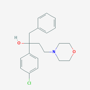 molecular formula C20H24ClNO2 B259406 2-(4-Chlorophenyl)-4-morpholin-4-yl-1-phenylbutan-2-ol 