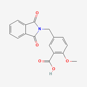 molecular formula C17H13NO5 B2594068 5-[(1,3-dioxo-2,3-dihydro-1H-isoindol-2-yl)methyl]-2-methoxybenzoic acid CAS No. 556016-14-9