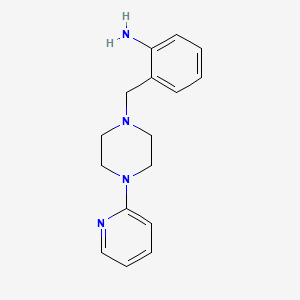 molecular formula C16H20N4 B2594073 2-{[4-(吡啶-2-基)哌嗪-1-基]甲基}苯胺 CAS No. 1016750-36-9