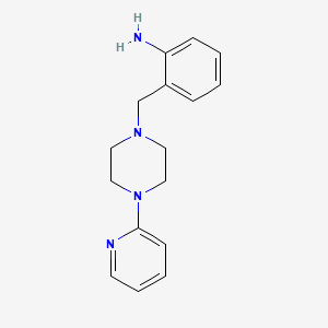 molecular formula C16H20N4 B2594073 2-{[4-(pyridin-2-yl)pipérazin-1-yl]méthyl}aniline CAS No. 1016750-36-9