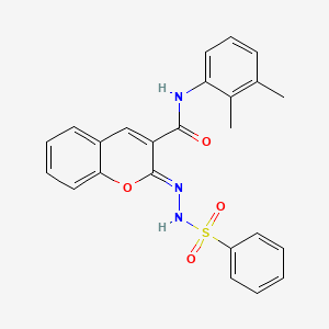 molecular formula C24H21N3O4S B2594078 (2Z)-N-(2,3-dimethylphenyl)-2-[(phenylsulfonyl)hydrazono]-2H-chromene-3-carboxamide CAS No. 902506-50-7