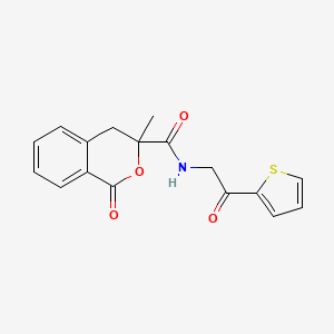 molecular formula C17H15NO4S B2594081 3-methyl-1-oxo-N-(2-oxo-2-(thiophen-2-yl)ethyl)isochroman-3-carboxamide CAS No. 874466-53-2