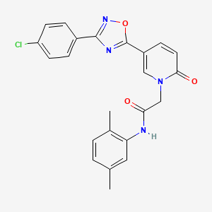 molecular formula C23H19ClN4O3 B2594084 6-(azepan-1-ylsulfonyl)-4-[(5-ethyl-1,2,4-oxadiazol-3-yl)methyl]-2H-1,4-benzoxazin-3(4H)-one CAS No. 1112313-73-1