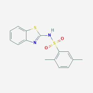 molecular formula C15H14N2O2S2 B259409 N-(1,3-benzothiazol-2-yl)-2,5-dimethylbenzenesulfonamide 