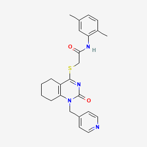 molecular formula C24H26N4O2S B2594095 N-(2,5-dimethylphenyl)-2-((2-oxo-1-(pyridin-4-ylmethyl)-1,2,5,6,7,8-hexahydroquinazolin-4-yl)thio)acetamide CAS No. 899747-13-8