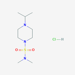 molecular formula C9H22ClN3O2S B2594096 N,N-Dimethyl-4-propan-2-ylpiperazine-1-sulfonamide;hydrochloride CAS No. 2320851-59-8