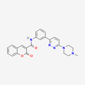 molecular formula C25H23N5O3 B2594102 N-(3-(6-(4-méthylpipérazin-1-yl)pyridazin-3-yl)phényl)-2-oxo-2H-chromène-3-carboxamide CAS No. 899759-14-9