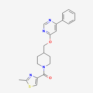 (2-Methyl-1,3-thiazol-4-yl)-[4-[(6-phenylpyrimidin-4-yl)oxymethyl]piperidin-1-yl]methanone