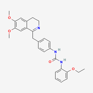 molecular formula C27H29N3O4 B2594105 1-[4-[(6,7-二甲氧基-3,4-二氢异喹啉-1-基)甲基]苯基]-3-(2-乙氧基苯基)脲 CAS No. 1024229-45-5