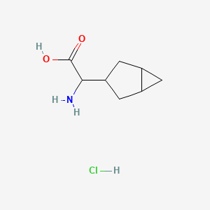 molecular formula C8H14ClNO2 B2594115 2-Amino-2-(3-bicyclo[3.1.0]hexanyl)acetic acid;hydrochloride CAS No. 2361645-03-4