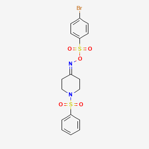 N-{[(4-bromophenyl)sulfonyl]oxy}-N-[1-(phenylsulfonyl)-4-piperidinylidene]amine