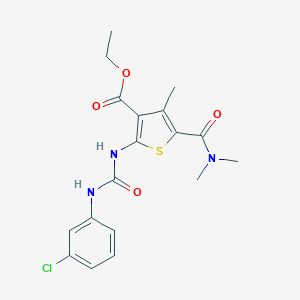 Ethyl 2-{[(3-chlorophenyl)carbamoyl]amino}-5-(dimethylcarbamoyl)-4-methylthiophene-3-carboxylate