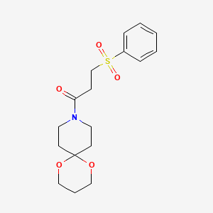 3-(Phenylsulfonyl)-1-(1,5-dioxa-9-azaspiro[5.5]undecan-9-yl)propan-1-one