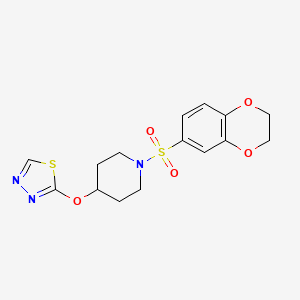 1-(2,3-Dihydro-1,4-benzodioxine-6-sulfonyl)-4-(1,3,4-thiadiazol-2-yloxy)piperidine