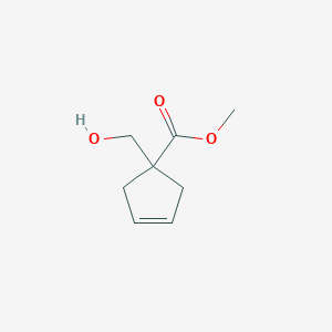 molecular formula C8H12O3 B2594143 Methyl 1-(hydroxymethyl)cyclopent-3-ene-1-carboxylate CAS No. 2287286-24-0