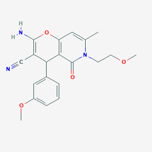 2-amino-6-(2-methoxyethyl)-4-(3-methoxyphenyl)-7-methyl-5-oxo-5,6-dihydro-4H-pyrano[3,2-c]pyridine-3-carbonitrile