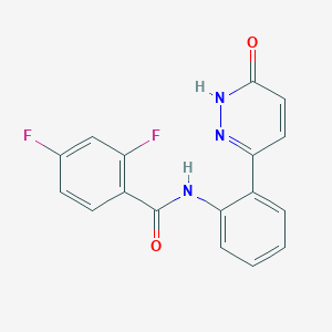 molecular formula C17H11F2N3O2 B2594148 2,4-difluoro-N-(2-(6-oxo-1,6-dihydropyridazin-3-yl)phenyl)benzamide CAS No. 1428358-76-2